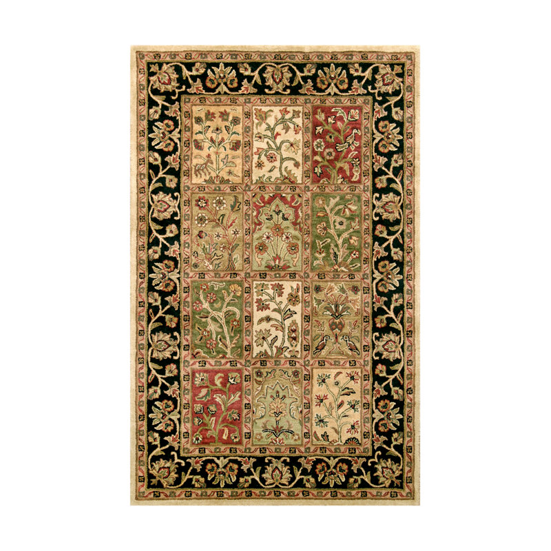 Astoria Grand Tengan Oriental Handmade Tufted Wool Brown Black Red Area Rug Wayfair