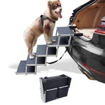 Suitable for Large Medium Small Dogs Folding Lightweight Pet Ramp Portable Aluminum with Non-Skid Surface Dog Car Ramp Gripped Traction Pet Ramp