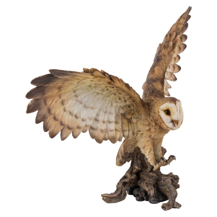 Pacific Giftware Realist Look Opening Eagle Owl Resin Figurine Statue 