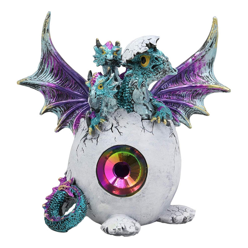 Get Wallpaper Ebros Gift Metronome Crystal Hydra 3 Headed Purple Blue Dragon Free