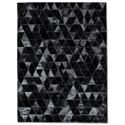 Patchwork Cowhide Kahn Black Area Rug Pure Rugs