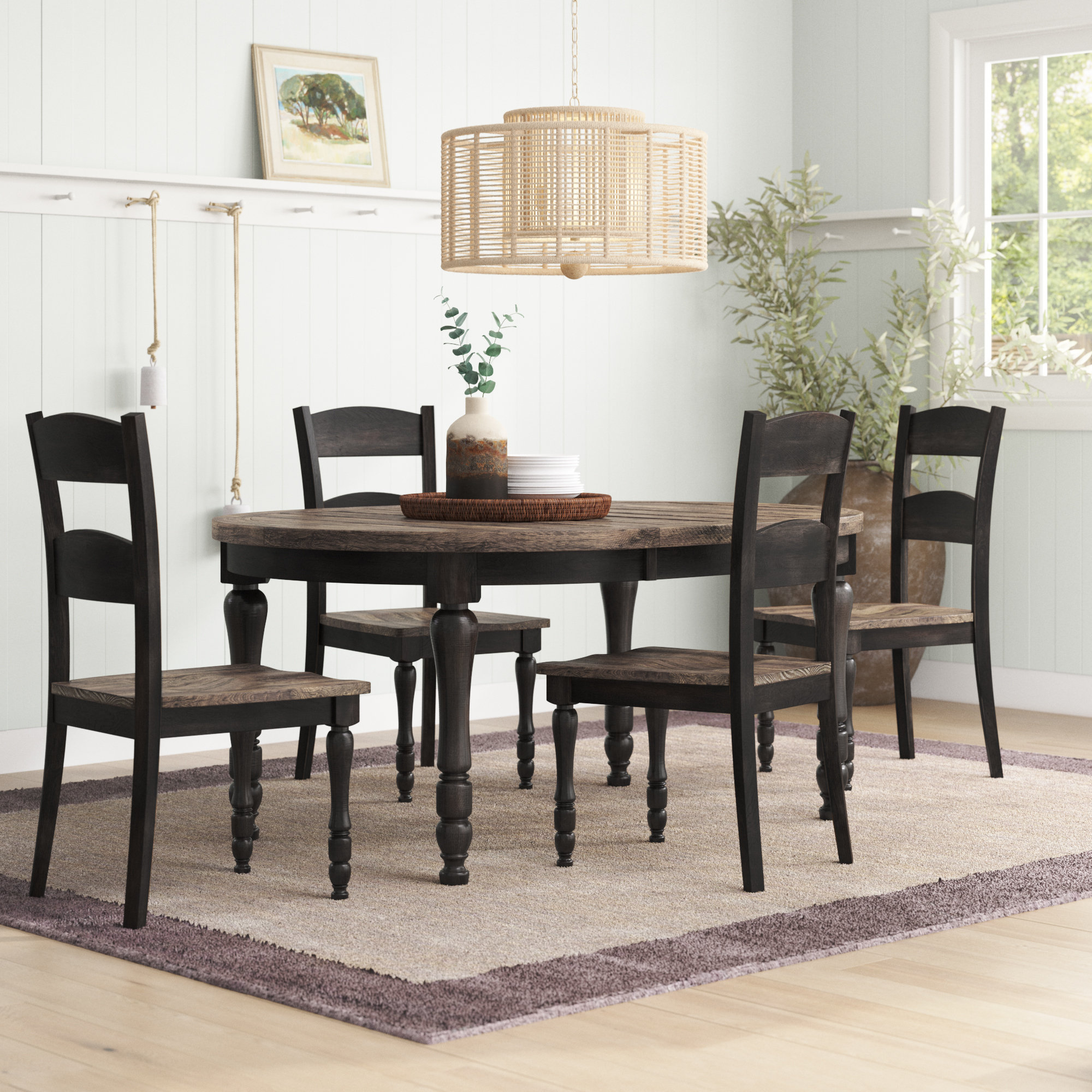 Sand & Stable Westhoff Extendable Pine Solid Wood Dining Set & Reviews