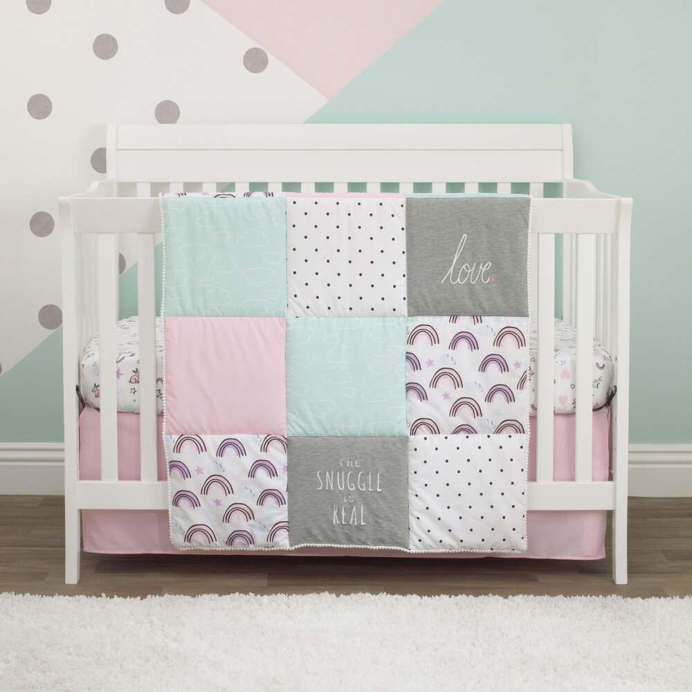 unicorn crib sheet set