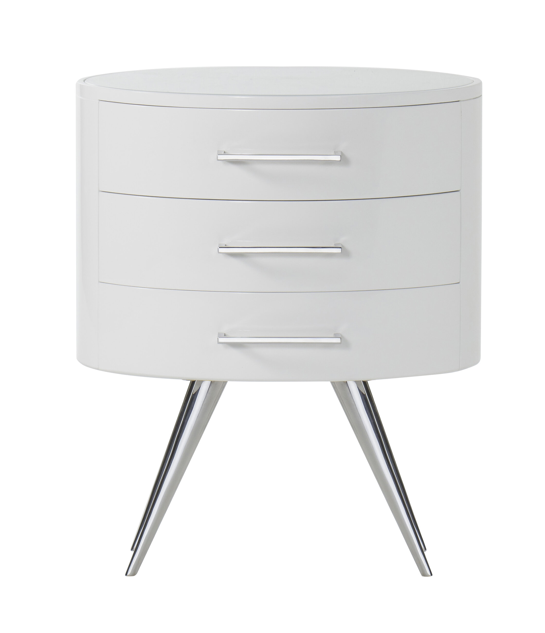 Resource Decor Diaz 3 Drawer Nightstand In White Wayfair