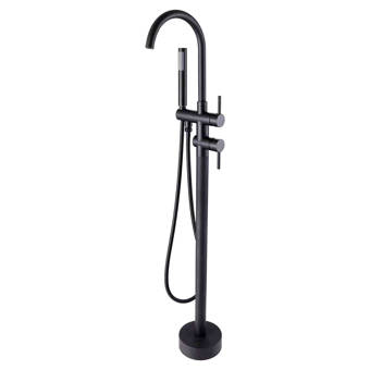 Matrix Decors Double Handle Floor Mounted Clawfoot Tub Faucet Wayfair