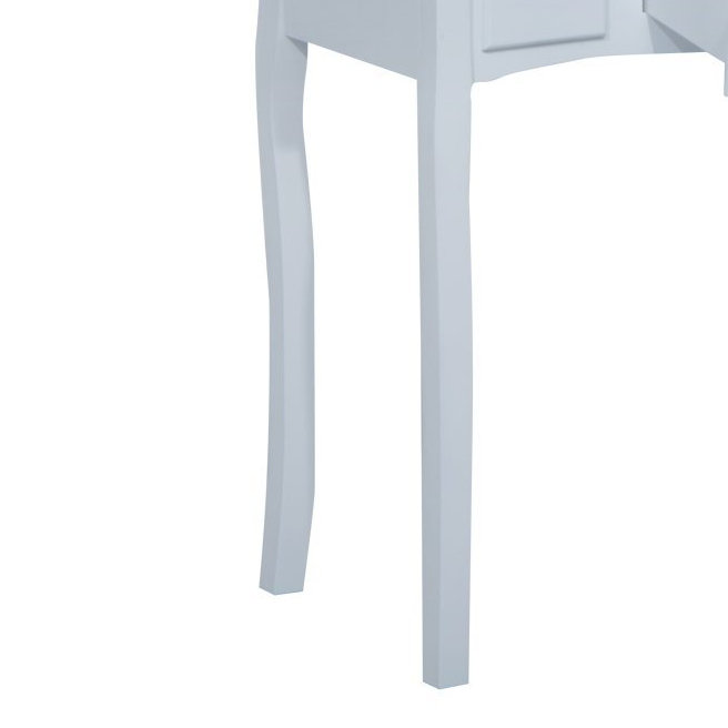 Homcom Wooden Makeup Jewelry Cosmetic Storage Drawer Padded Seat Dressing Table Set With Mirror Reviews Wayfair Co Uk