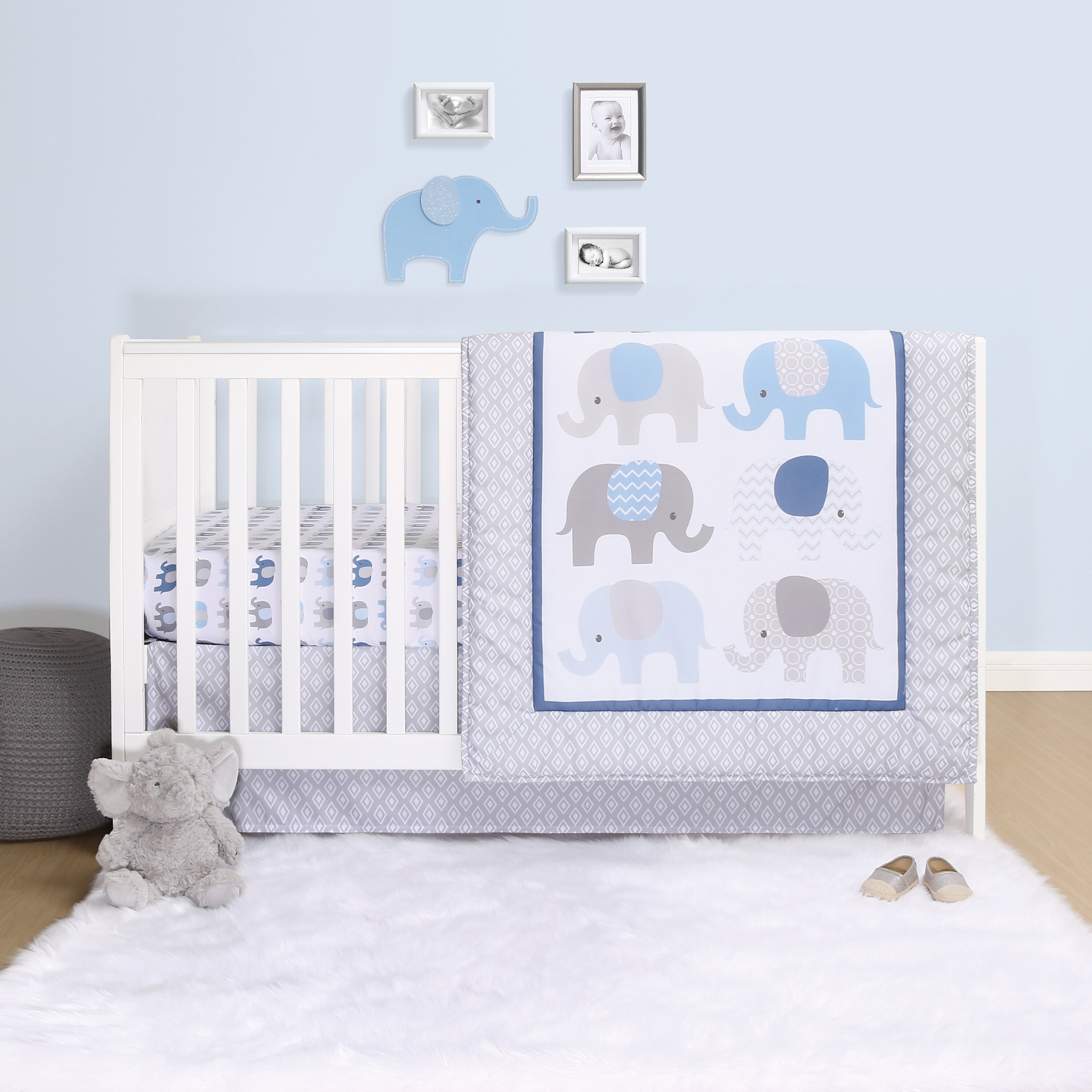 elephant nursery bedding