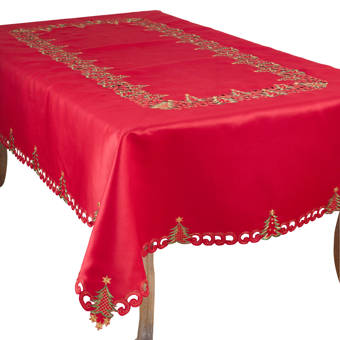 The Holiday Aisle Emmett Christmas Garland Border Tablecloth Reviews Wayfair