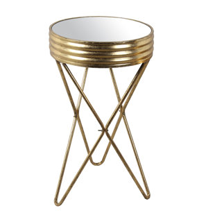 Go to store & view more images Lesa Large Iron Mirror End Table by Everly Quinn