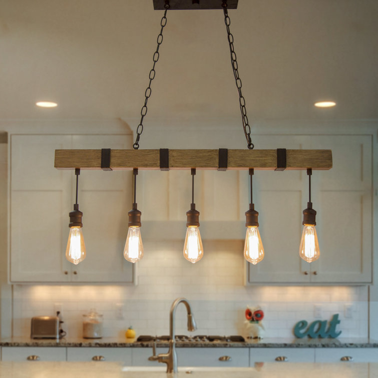Millwood Pines Martino 5 Light Kitchen Island Linear Pendant with