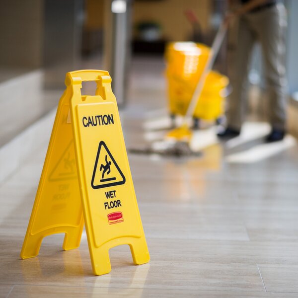 Caution Health & Safety Caution Slippery Floor Surface Sign Sticker GEN0061 