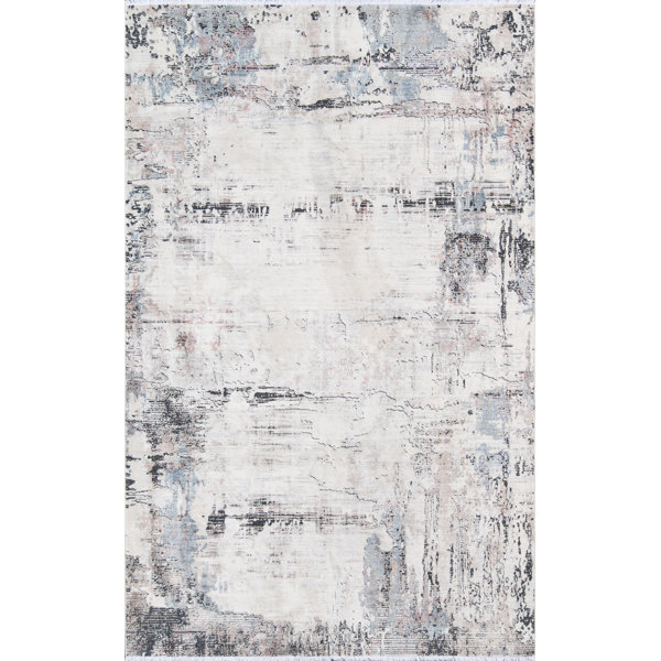 17 Stories Minor Power Loom Gray Rug Wayfair