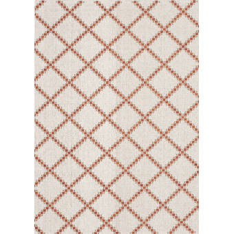 Foundry Select Finney Power Loom Cream Brown Indoor Outdoor Use Rug Wayfair