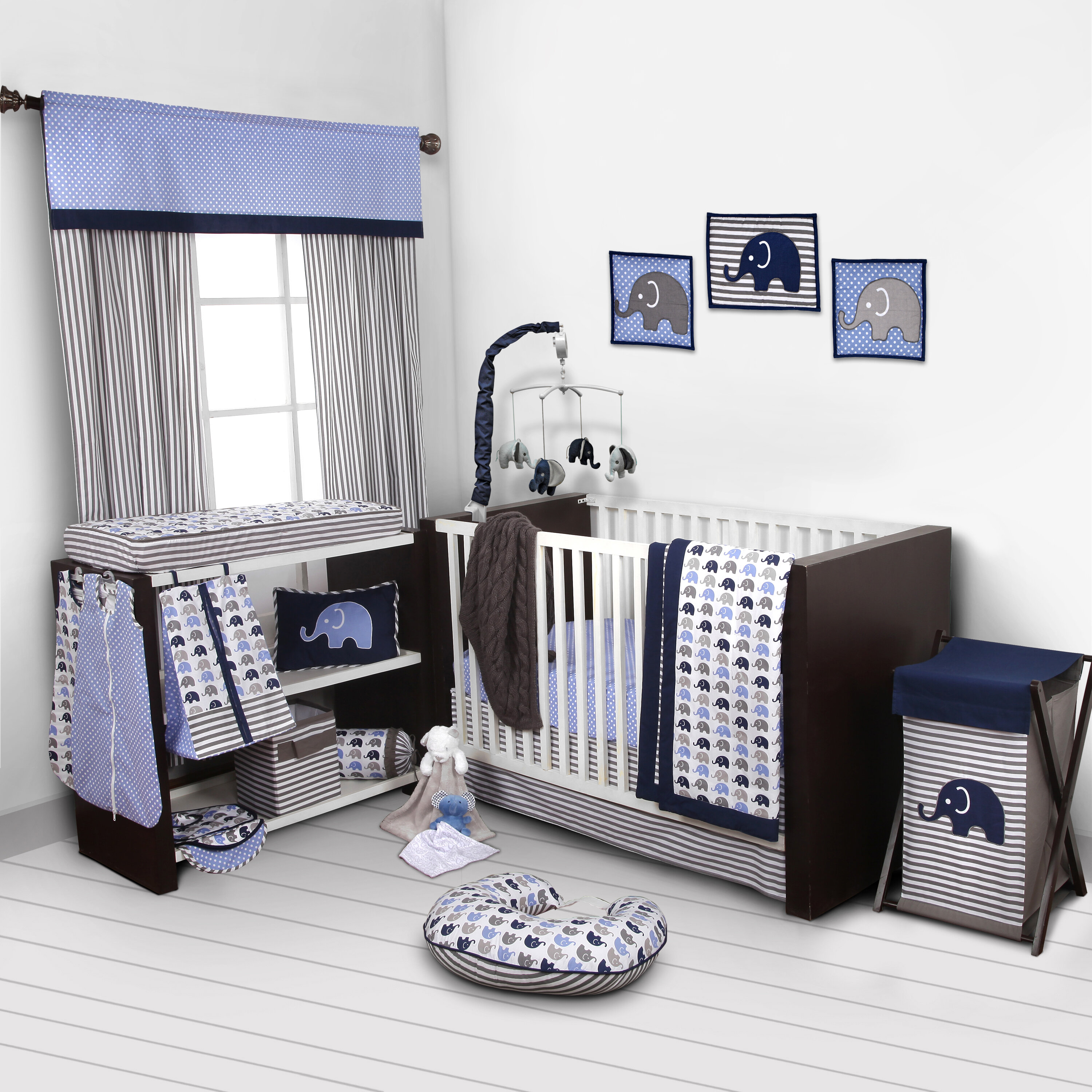 swinging crib bedding sets with drapes