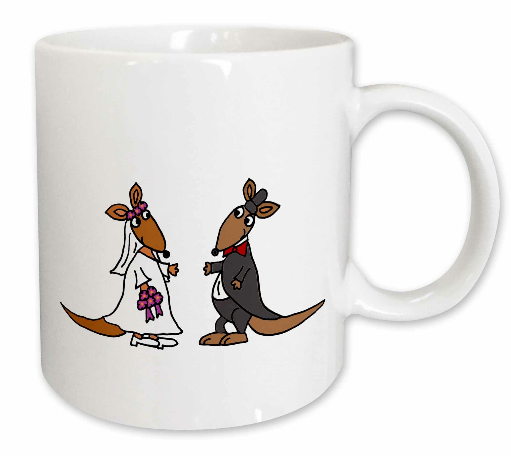 3drose Funny Kangaroo Bride And Groom Coffee Mug Wayfair