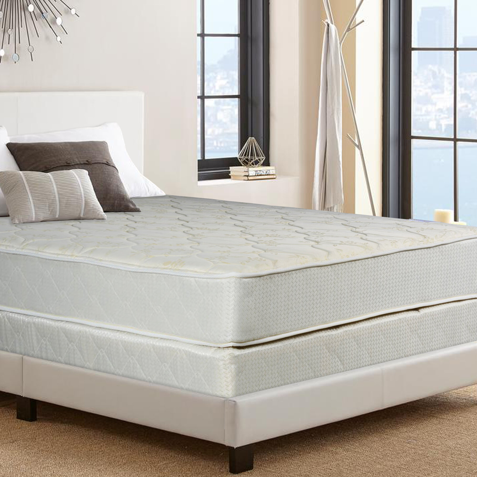 White Noise 9 Firm Innerspring Mattress And Box Spring Reviews Wayfair