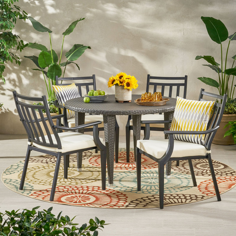 Bloomsbury Market 5 Piece Dining Set With Cushions Wayfair