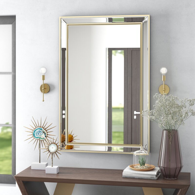 Willa Arlo Interiors Chul Rectangle Glam Beveled Accent Mirror ...