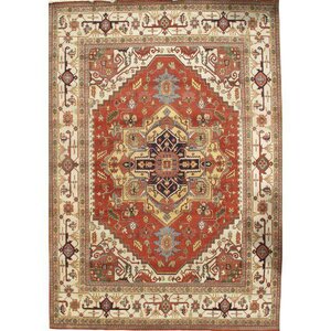 Serapi Hand-Knotted Wool Rust/Ivory Area Rug