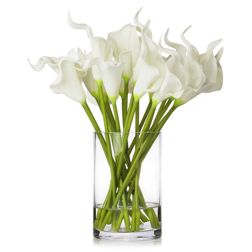 Primrue Lilies Flower Arrangement in Vase & Reviews Wayfair