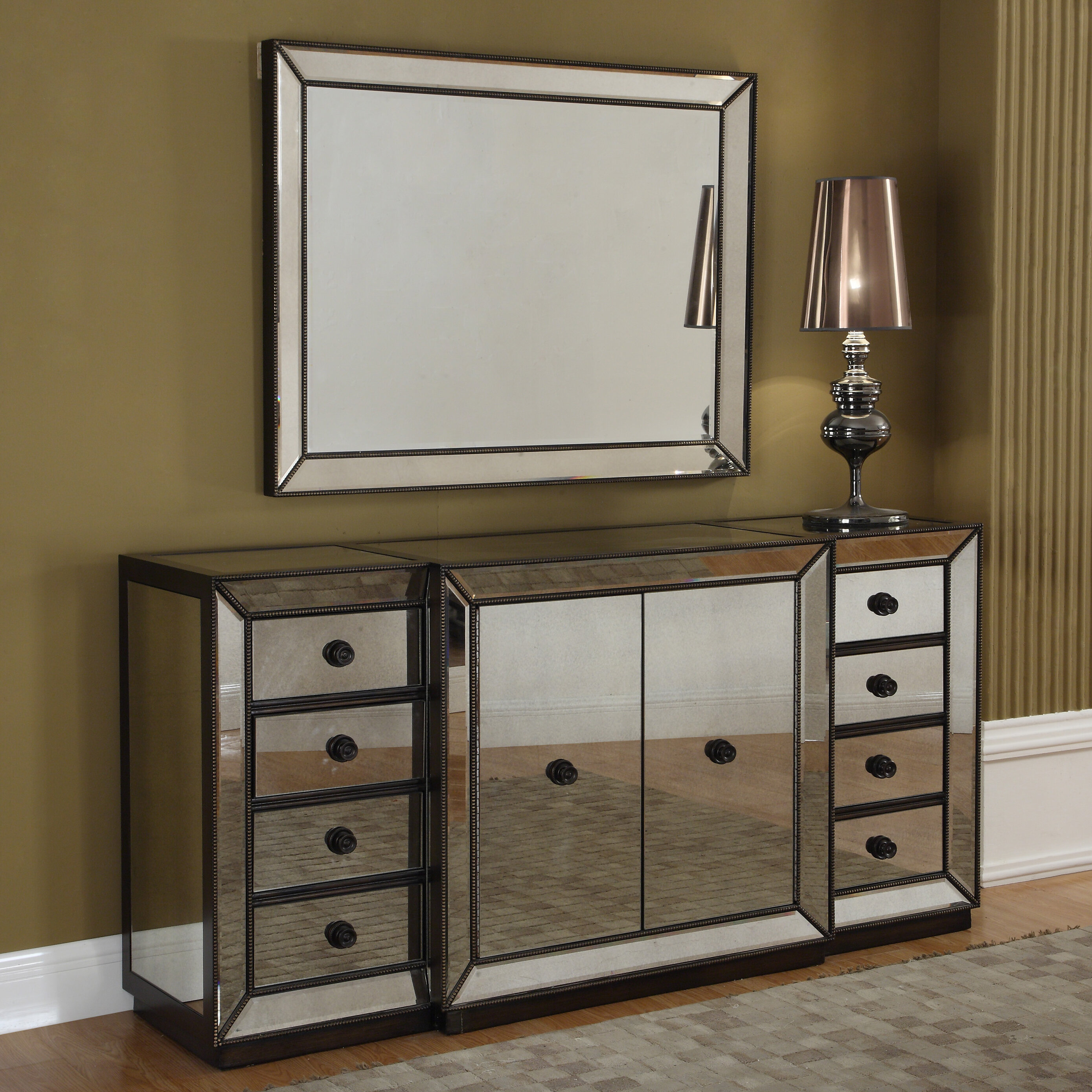 mirror buffet table