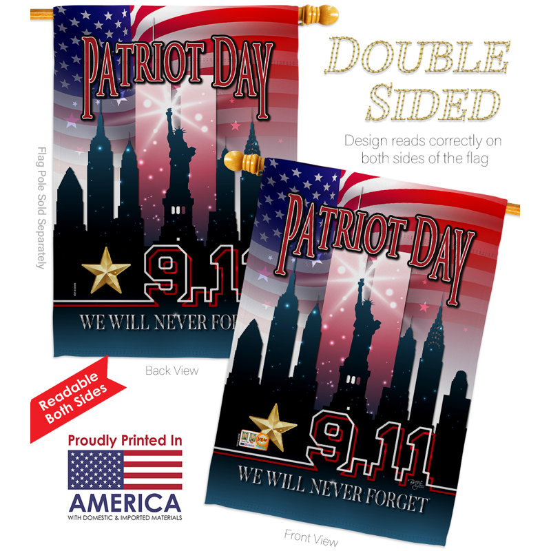 Breeze Decor We Will Never Forget Impressions Decorative 2 Sided Polyester 40 X 28 In House Flag Wayfair