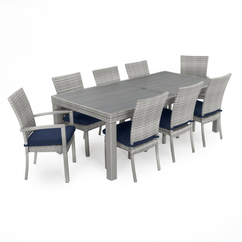 Wade Logan Alfonso 9 Piece Dining Set with Cushion & Reviews | Wayfair Wade Logan Alfonso 9 Piece Dining Set with Cushion & Reviews | Wayfair