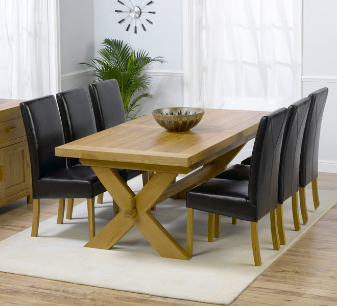 Home Etc Essgruppe Rochelle mit ausziehbarem Tisch und 6 ...