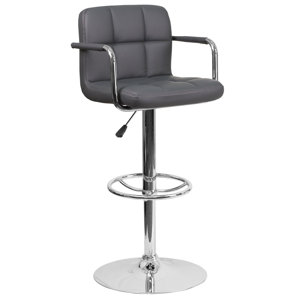 Noblitt Adjustable Height Swivel Bar Stool by Orren Ellis