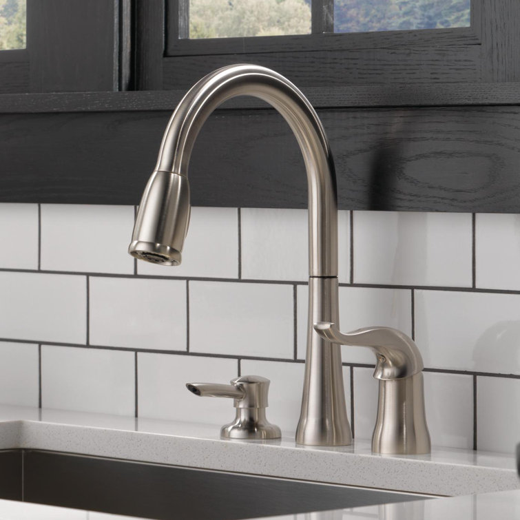 Kate Pull Down Single Handle Kitchen Faucet with Diamond Seal Technology  and MagnaTite Docking
