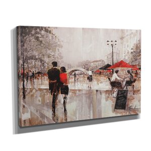 'River Walk' Painting Print on Wrapped Canvas