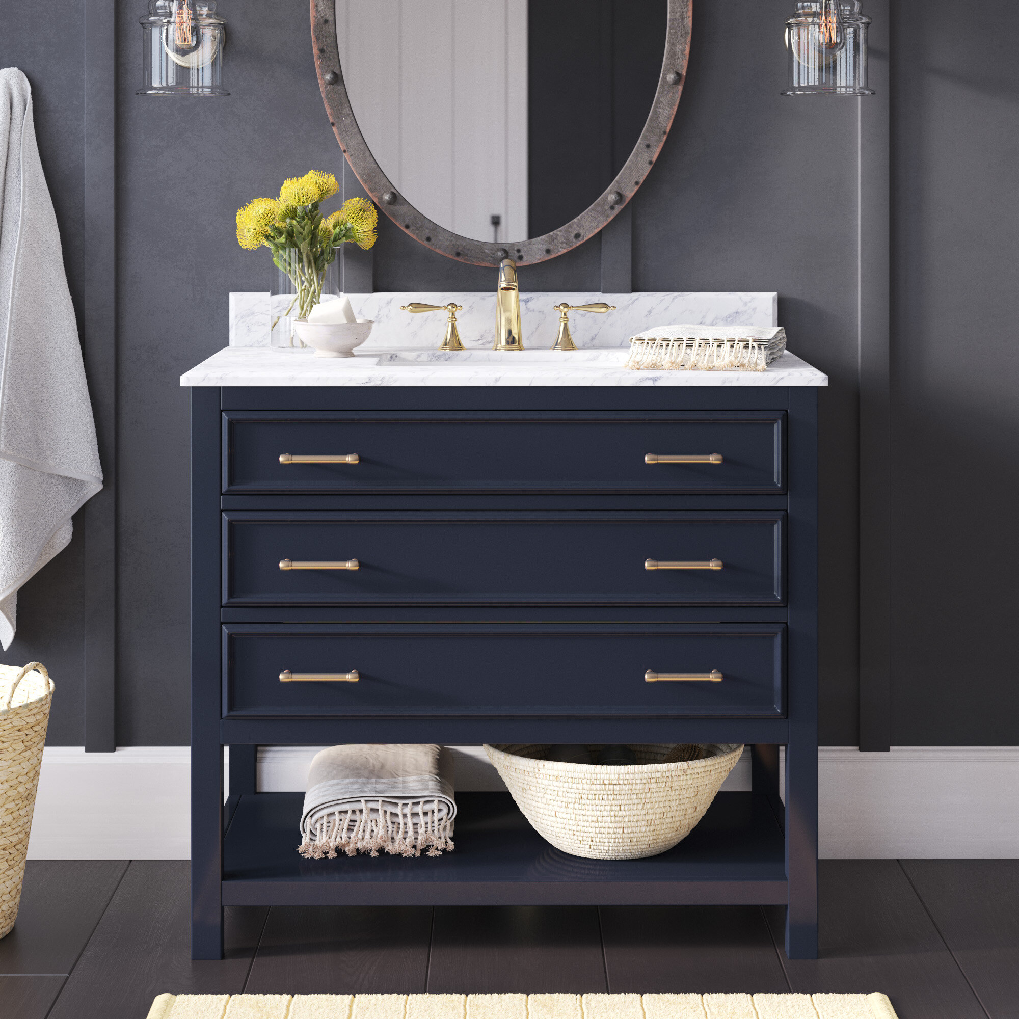 Breakwater Bay Pamula 37 Single Bathroom Vanity Set Reviews