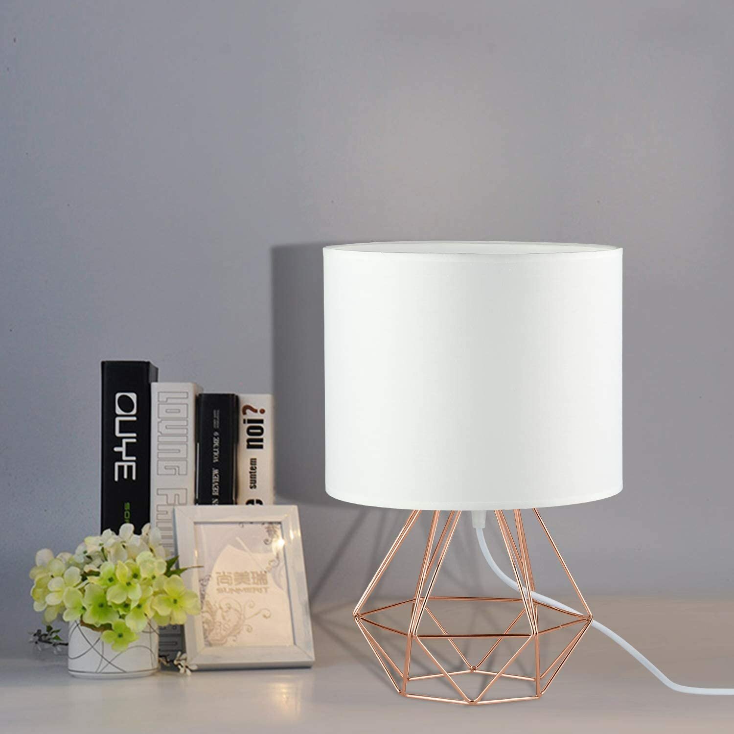 rose gold bedside lamp