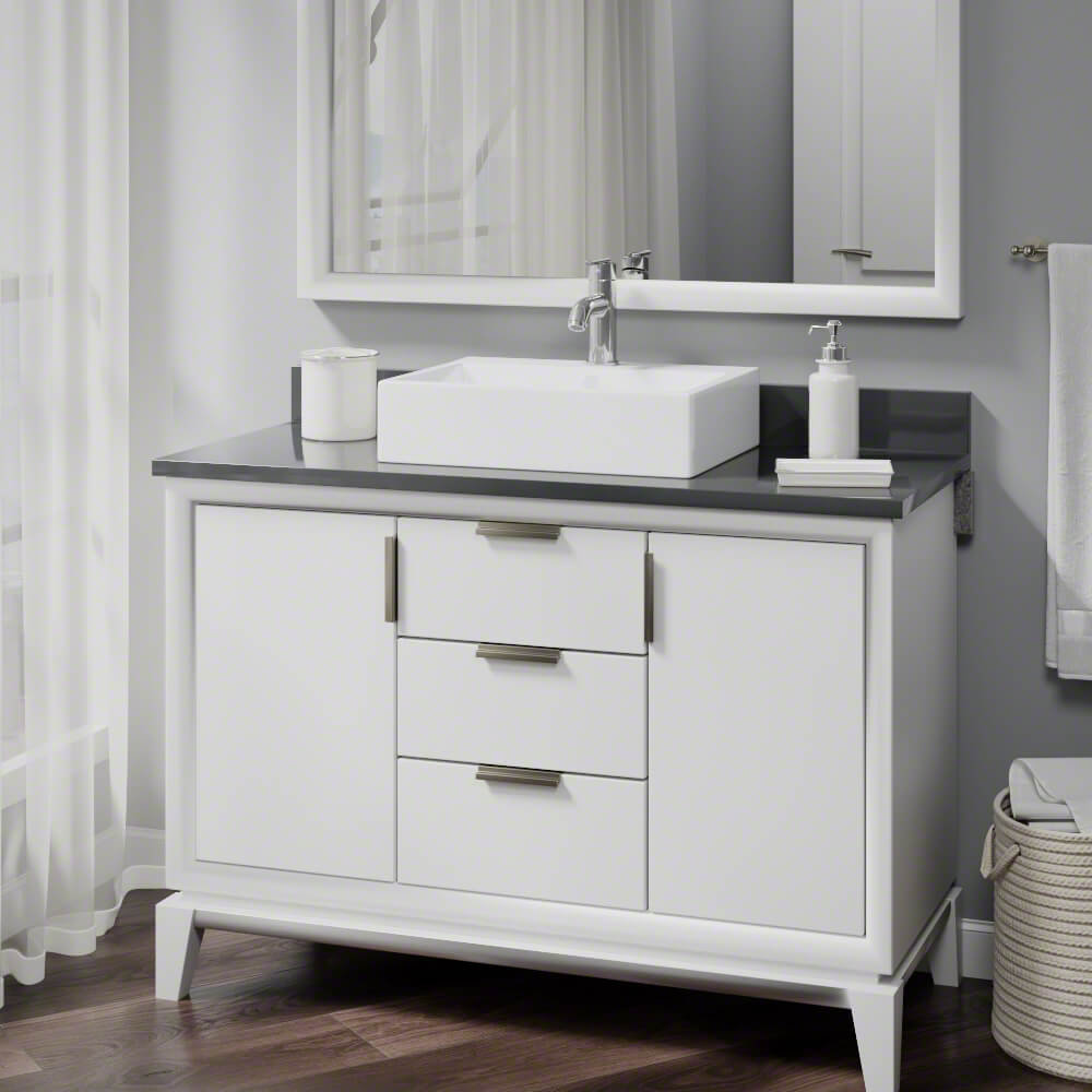 René Vitreous China Rectangular Vessel Bathroom Sink With Faucet And Overflow Wayfair