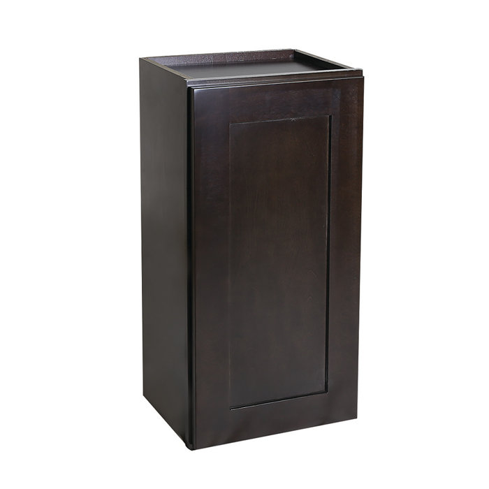 Frits Ready To Assemble 12x12x24 In Shaker Style 1 Door Wall Cabinet In Espresso