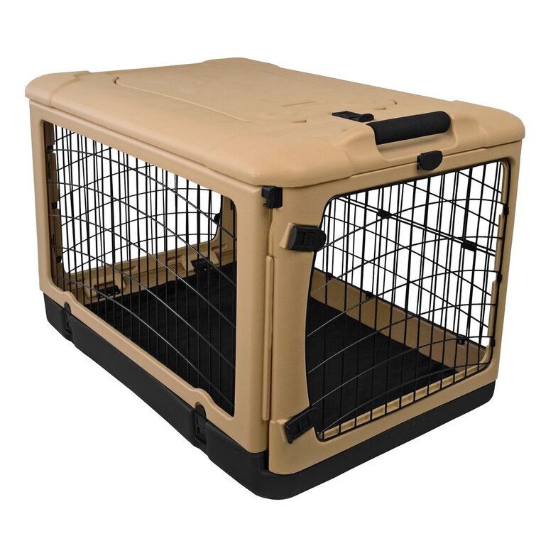 PET GEAR THE OTHER DOOR STEEL CRATE WITH BOLSTER PAD & CARRY BAG 