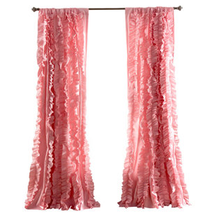Neon Pink Curtains Wayfair Rieder Pink Single Curtain Panel