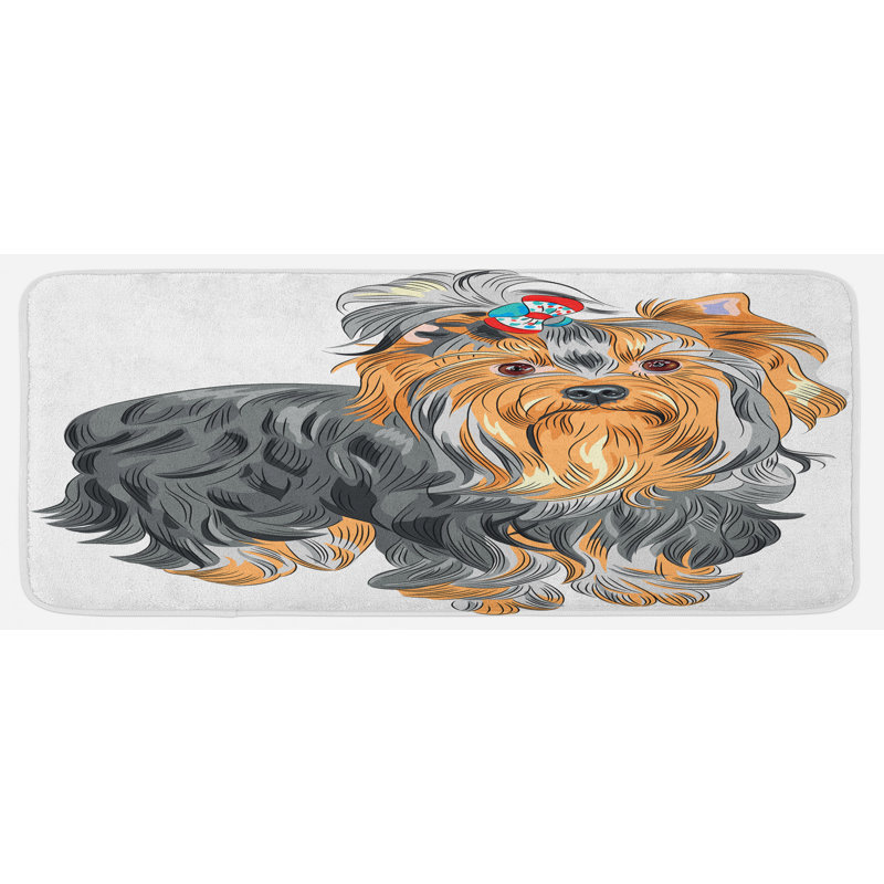 East Urban Home Terrier With Bow On Head Colored Sketch Speckled Dog Lifelike Beast Yorkie Grey Apricot Kitchen Mat Wayfair East Urban Home Terrier With Bow On Head Colored Sketch Speckled Dog Lifelike Beast Yorkie Grey Apricot Kitchen Mat Wayfair
