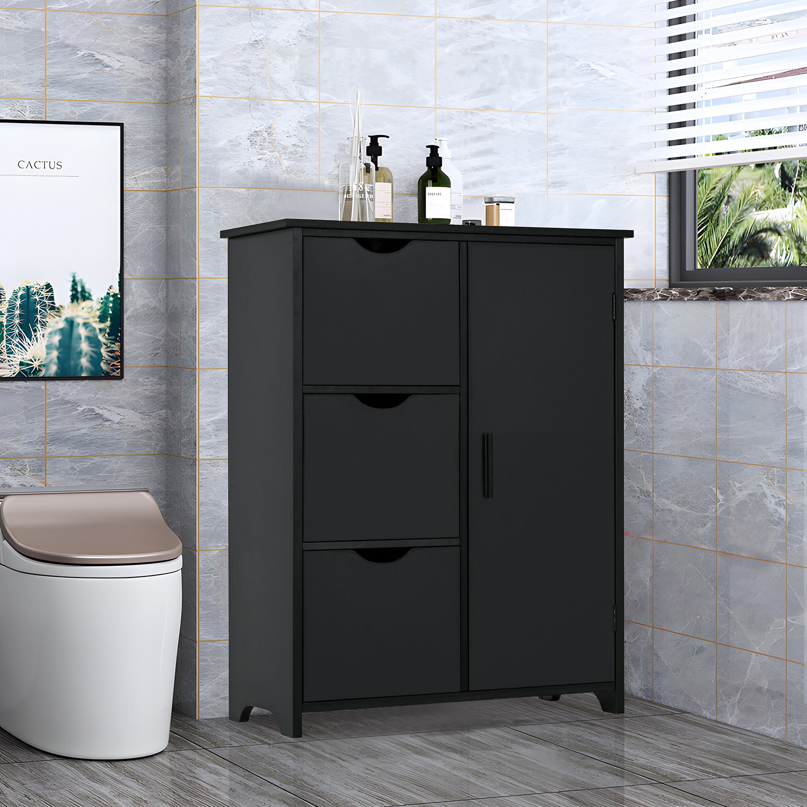Latitude Run® 23.6'' W x 31.4'' H x 11.8'' D FreeStanding Bathroom