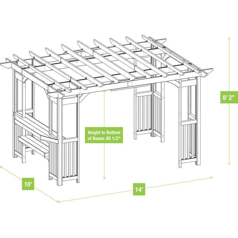 Yardistry Madison 14 Ft W X 10 Ft D Solid Wood Pergola Reviews
