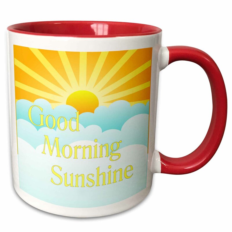 East Urban Home Good Morning Sunshine Cartoon Sun And Clouds Coffee Mug Wayfair