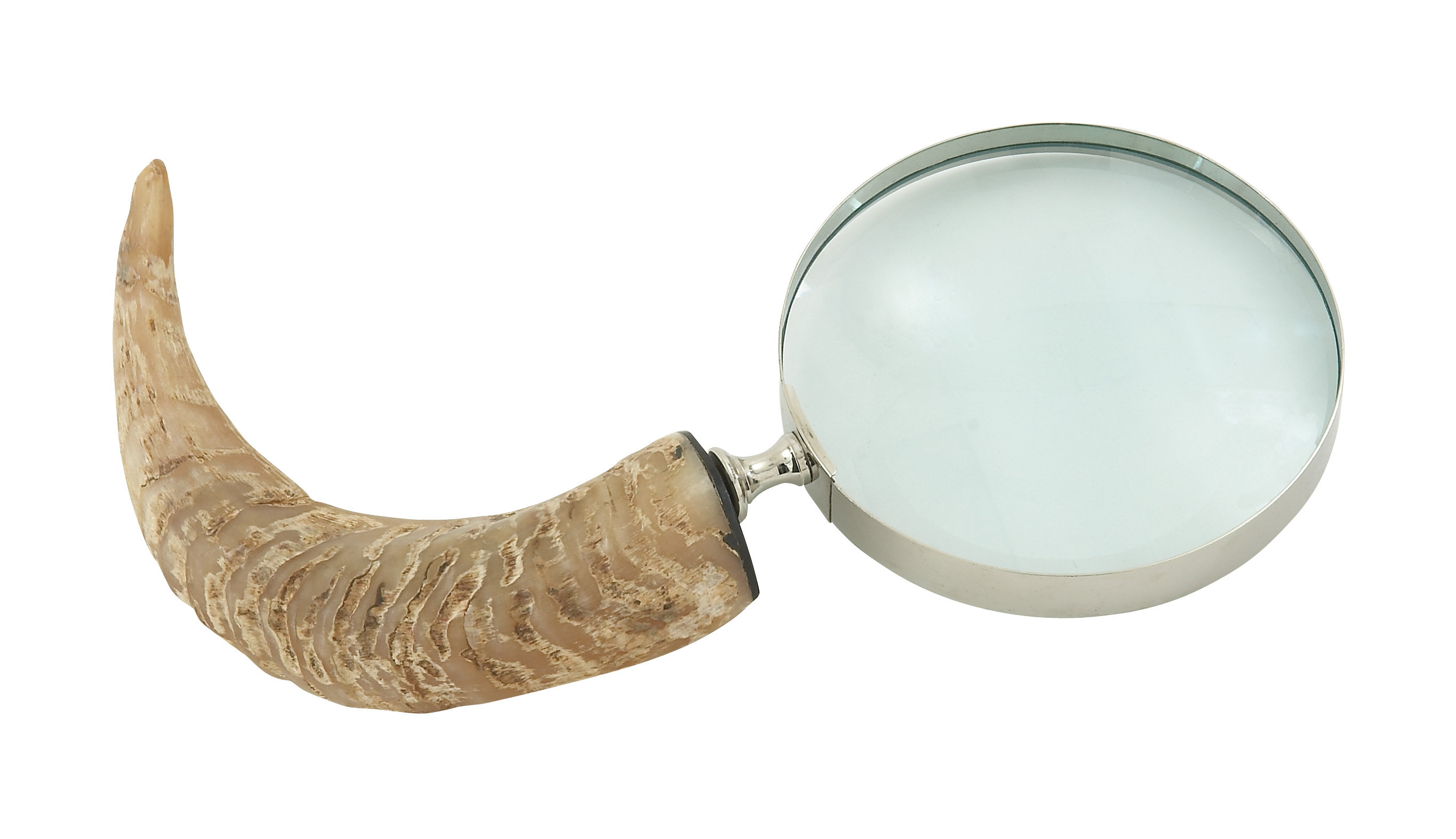 World Menagerie Decorative Classic Brass Horn Magnifying Glass