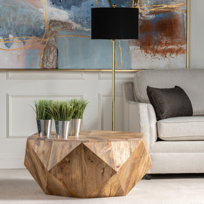 Thorin Solid Wood Solid Coffee Table Union Rustic