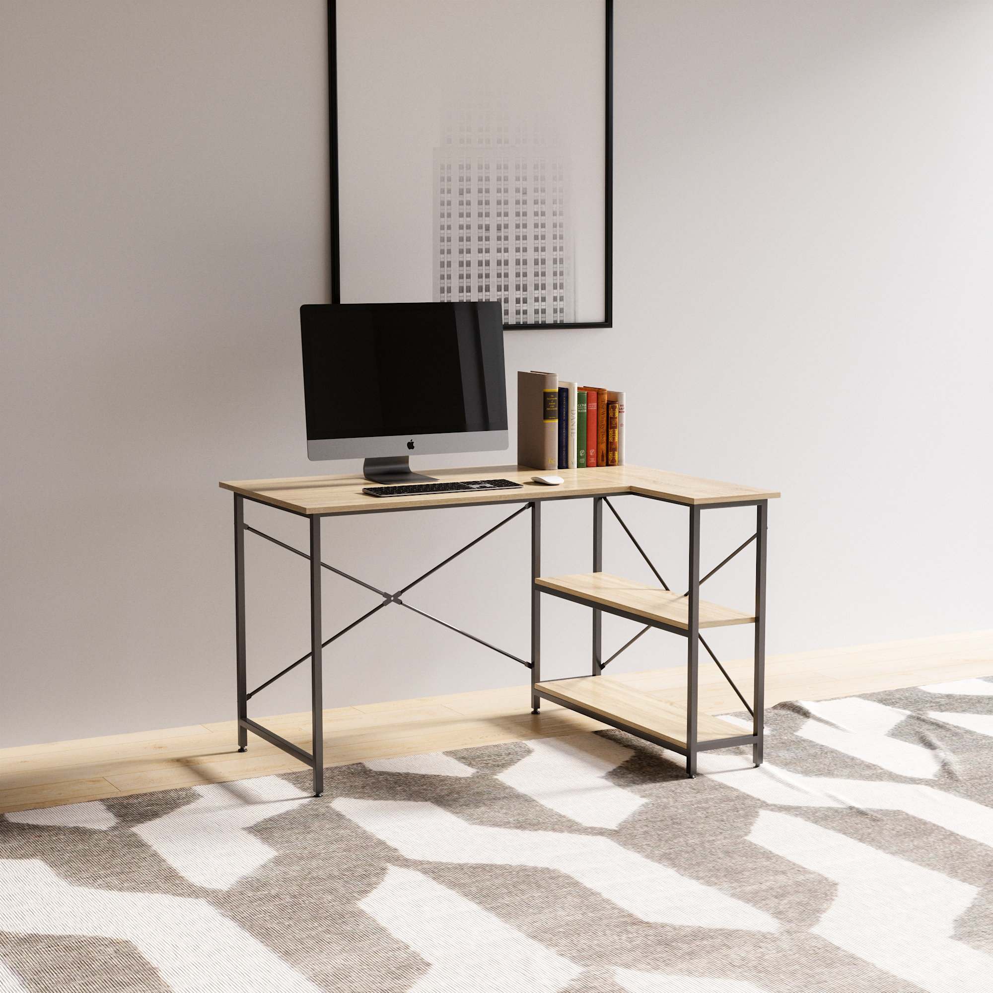 17 Stories Atia Reversible LShape Desk & Reviews Wayfair