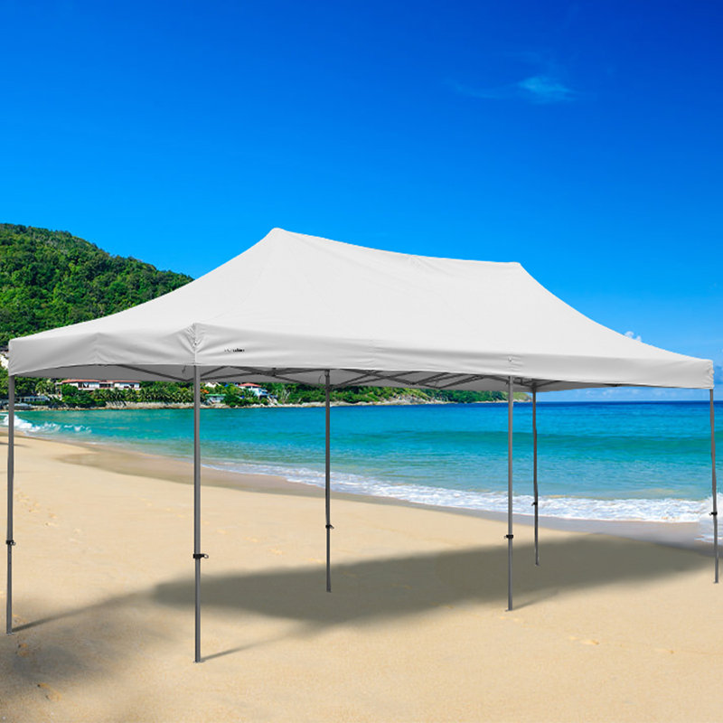 Zenova 12 Ft W X 20 Ft D Steel Pop Up Canopy Wayfair