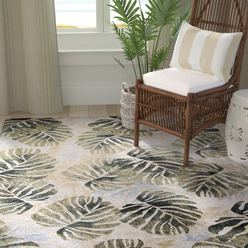 Bay Isle Home Skeen Tropical Ivory Area Rug Reviews Wayfair