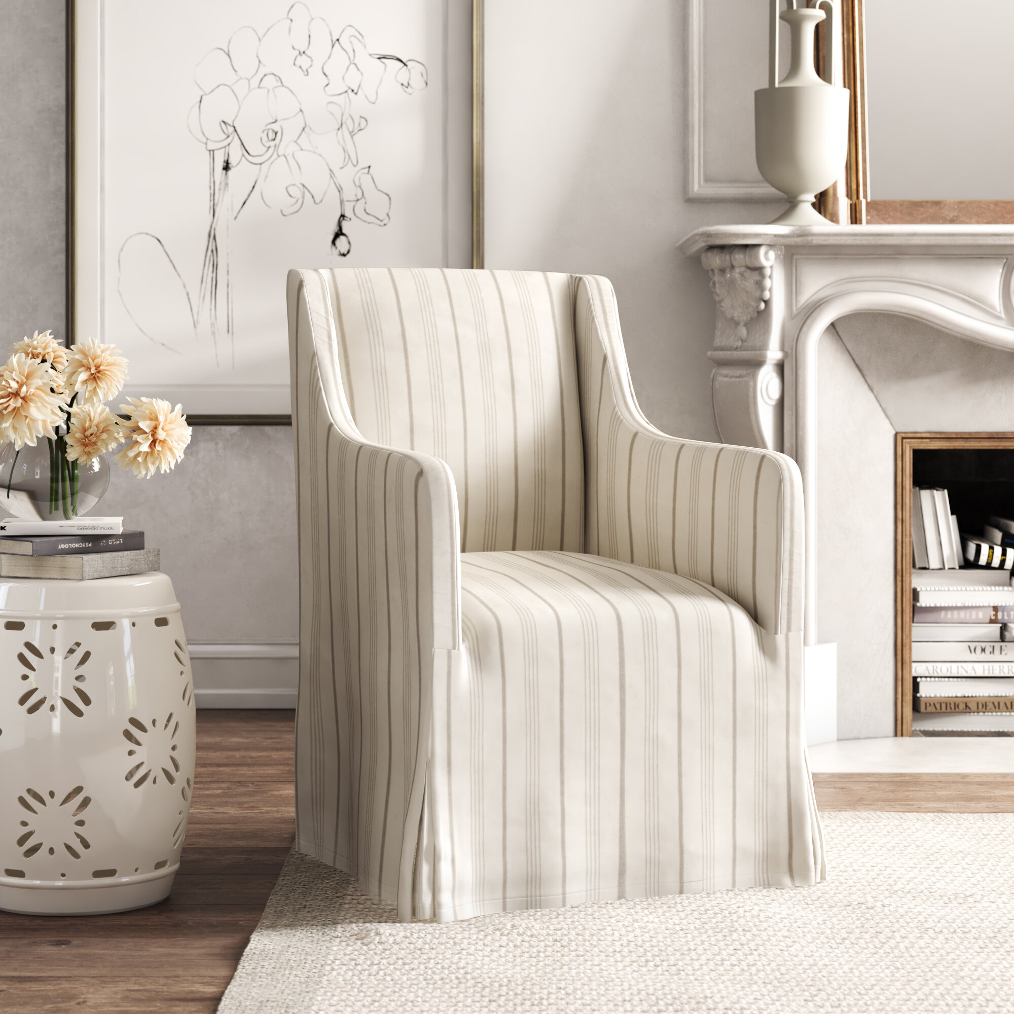 linen slipcover armchair