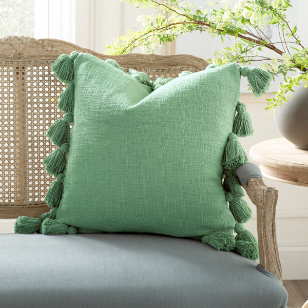 kelly green velvet pillows