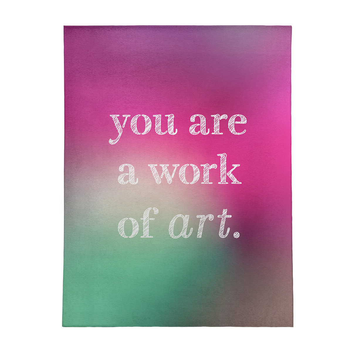 East Urban Home Multicolor Background Work Of Art Quote Poly Chenille Rug Wayfair