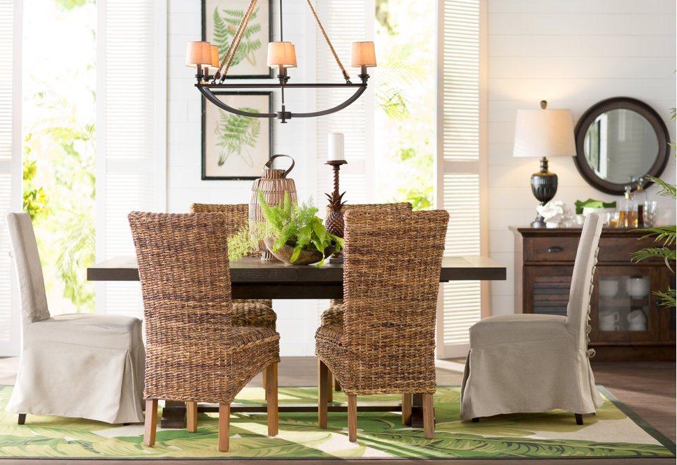 Coastal Dining Room Design Photo by Beachcrest Home